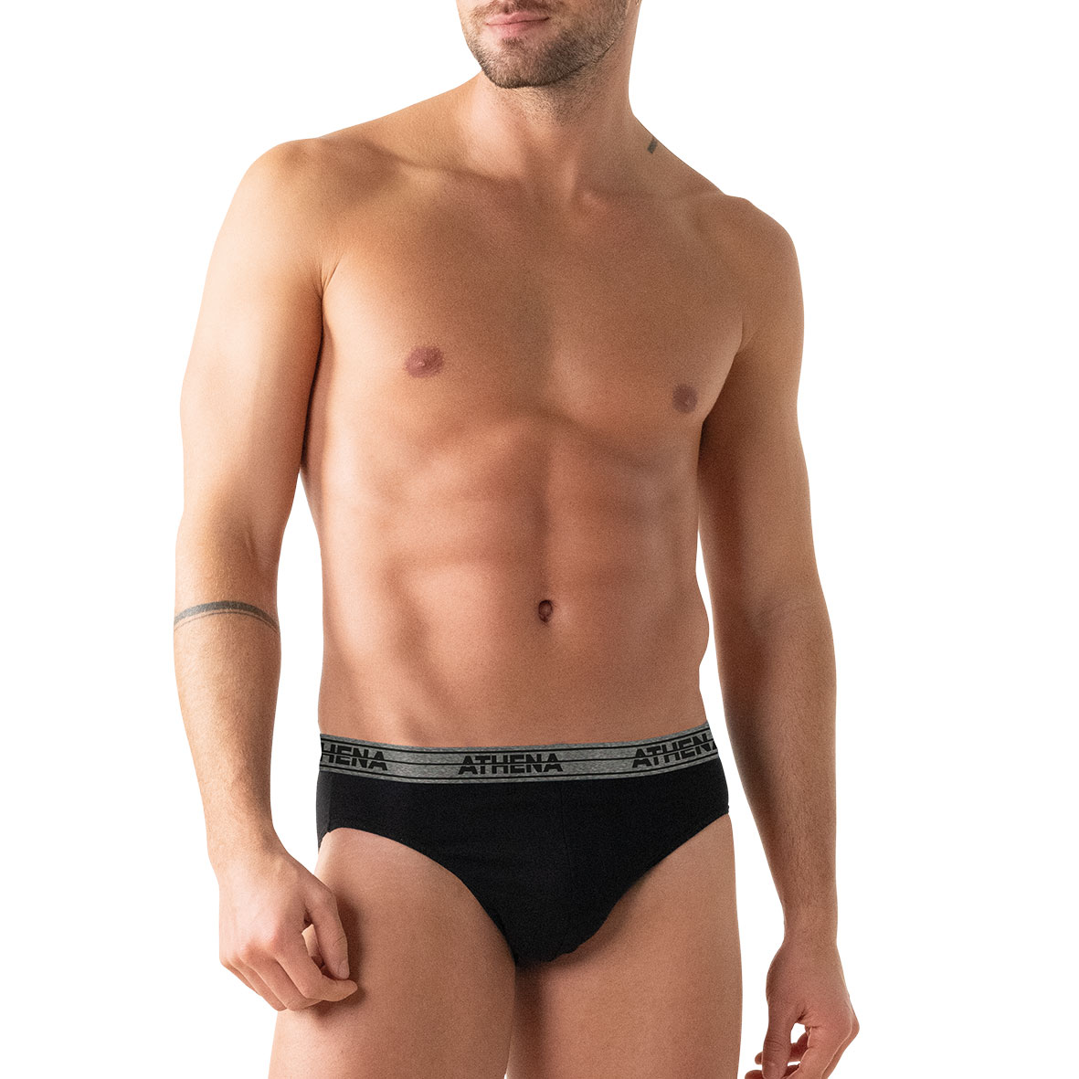 ATHENA Lot de 4 slips Eco Pack Noir HOMME Noir - Prêt-à-Porter