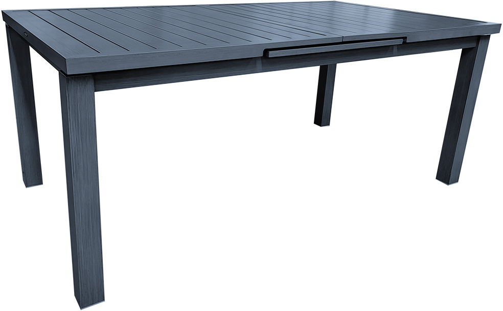 Table de jardin extensible en aluminium Santorin coloris gris bleuté 8/10 personnes