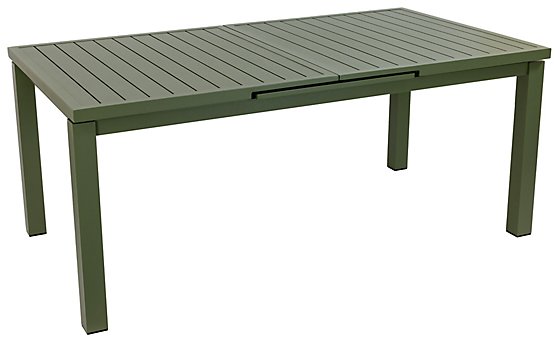 Table de jardin extensible en aluminium Santorin coloris kaki 8/10 personnes