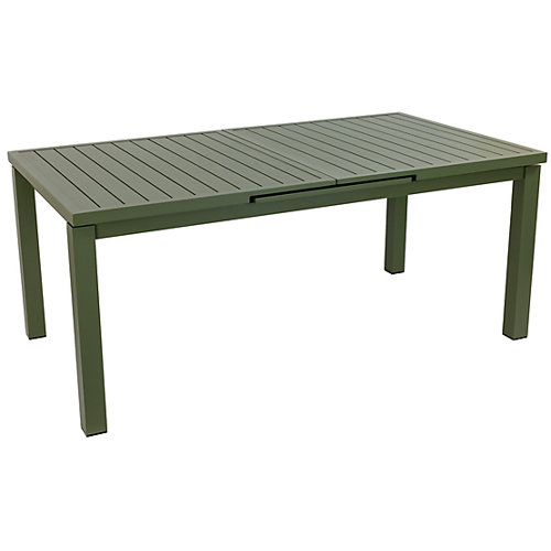 Table de jardin extensible en aluminium Santorin coloris kaki 8/10 personnes