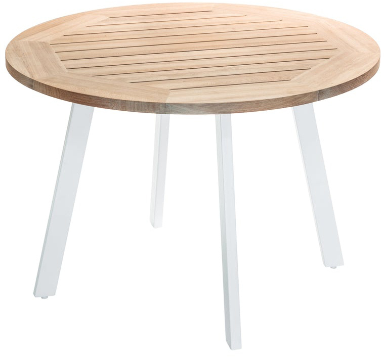 Table ronde en teck Flores 105 cm 5 personnes