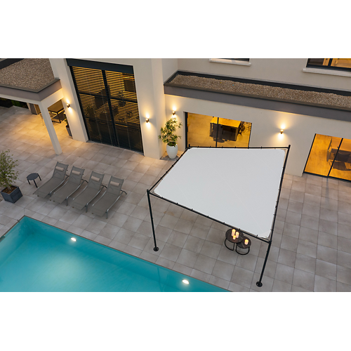 Tonnelle Nassau structure en acier, coloris taupe Maison et Loisirs E.Leclerc