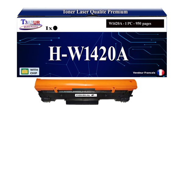 Toner Compatible HP W1420A (142A) - Pour Imprimantes LaserJet M109, M110, M111, M112 Et Modèles MFP M139 à M142 - 950 Pages à 5%