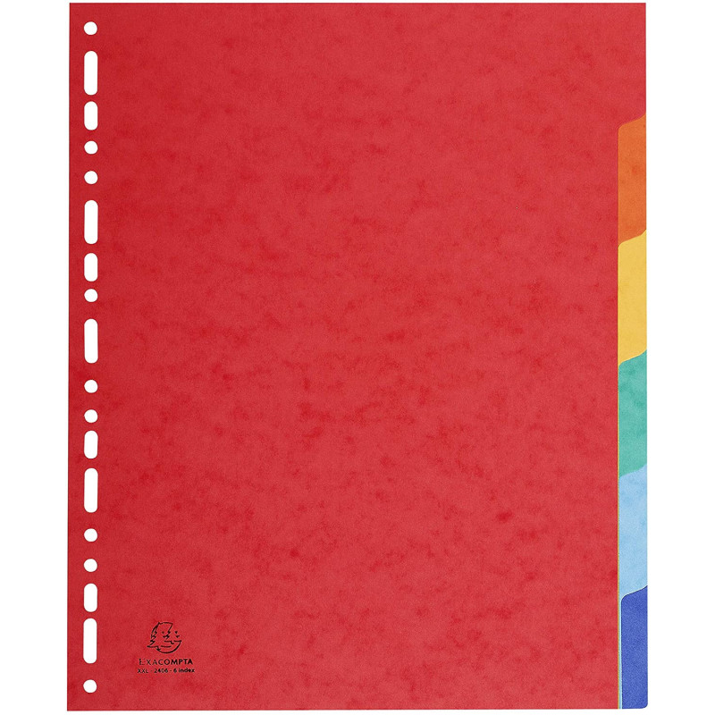 Intercalaires Neutres Oxford A4 - Lot De 6, Carte Lustrée 450g - Pour Classeurs, Archives