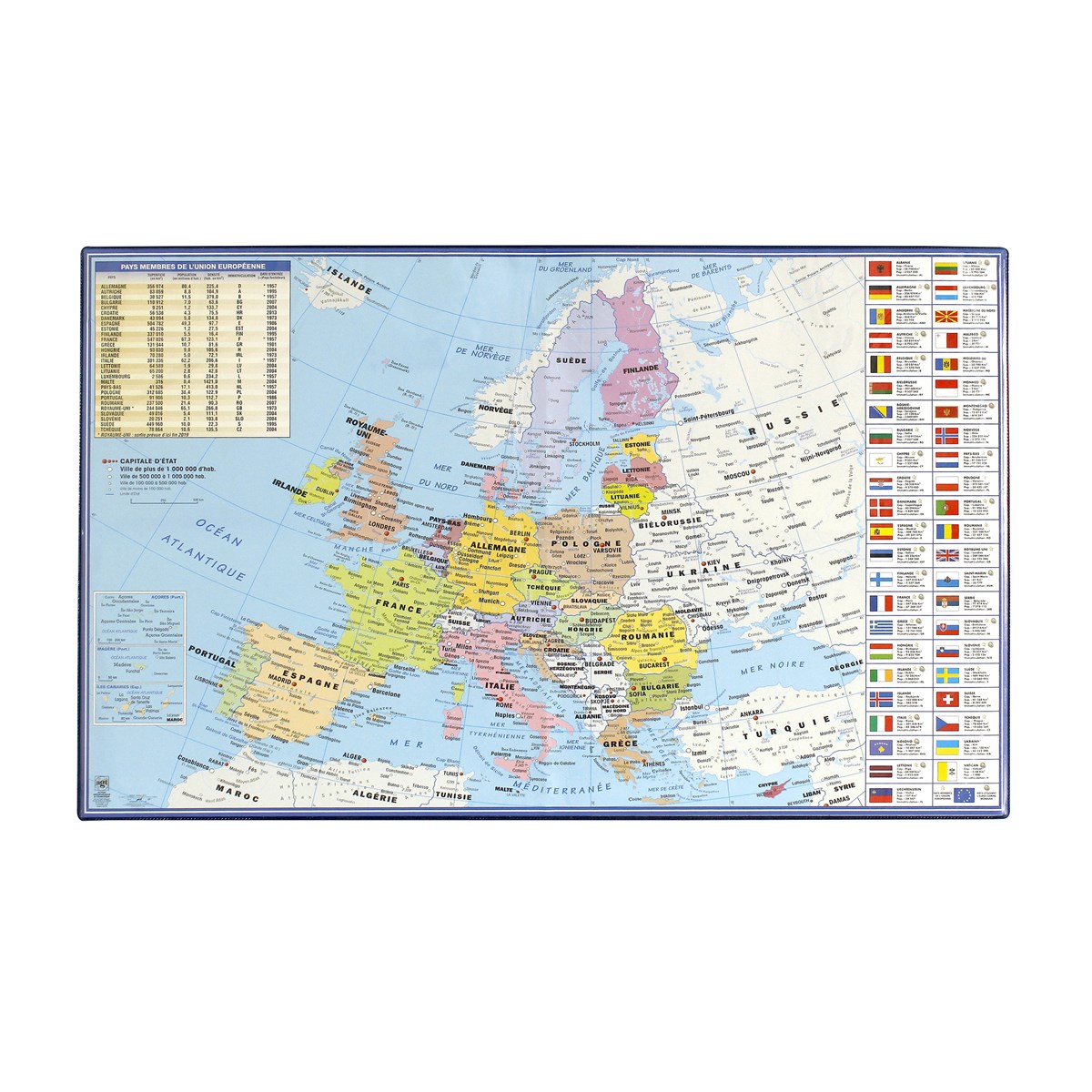 Muller & Wegener - Sous-mains Carte d'Europe et Carte du Monde