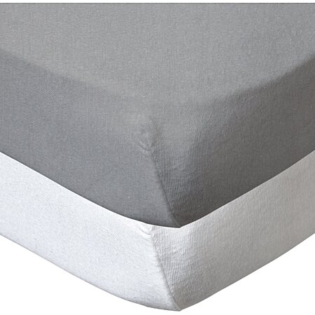 Lot de 2 draps-housses 100% coton pour lit bébé - blanc 60x120 cm –  Pimousse-store