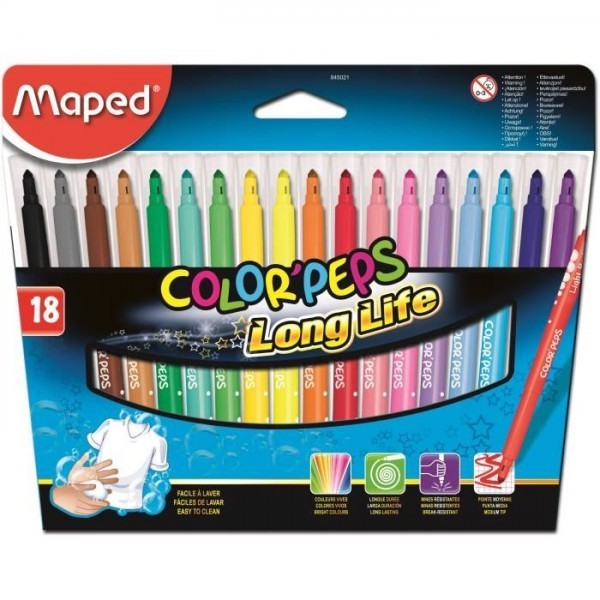 12 feutres MAPED Long Life Innovation : Chez Rentreediscount Fournitures  scolaires