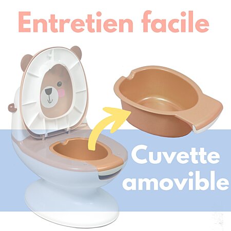 Bambisol Pot Educatif Bébé | Mini Toilettes | Ourson
