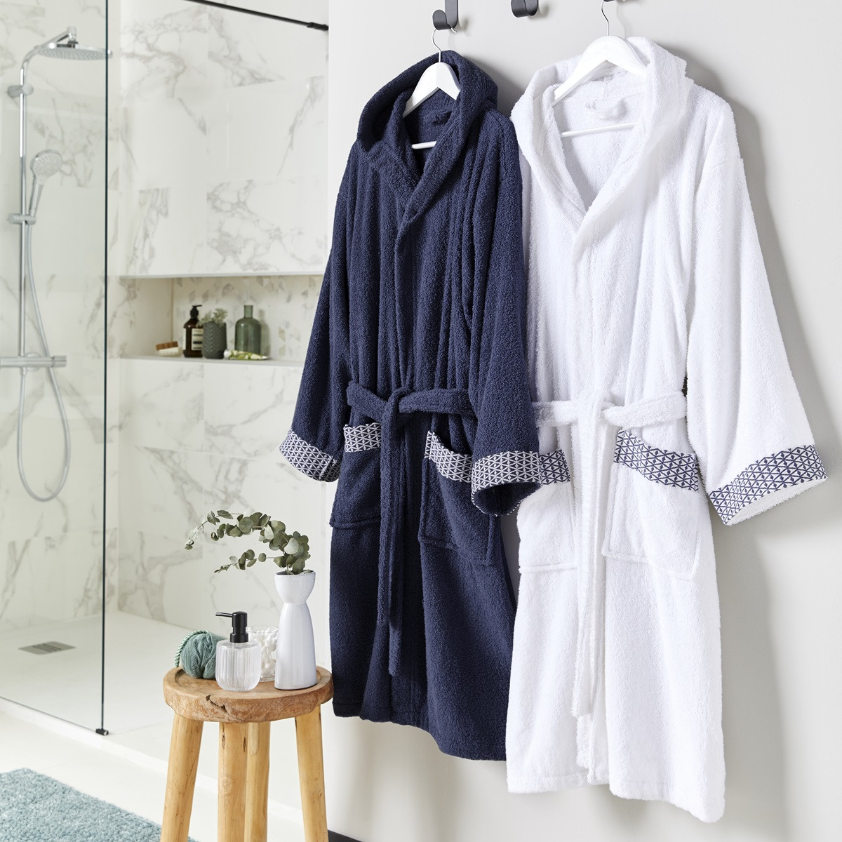 Peignoir adulte à capuche en coton éponge taille XL NAPOLI