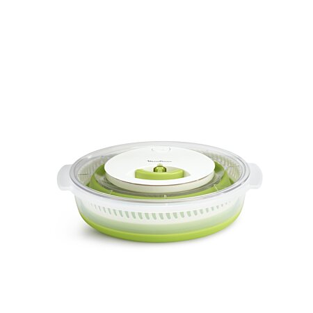MOULINEX K2530104 Essoreuse à salade rétractable 4 L, Base antidérapante,  Système de tirage par cordon, Bouton d'arrêt, Vert/Blanc - Cdiscount Maison