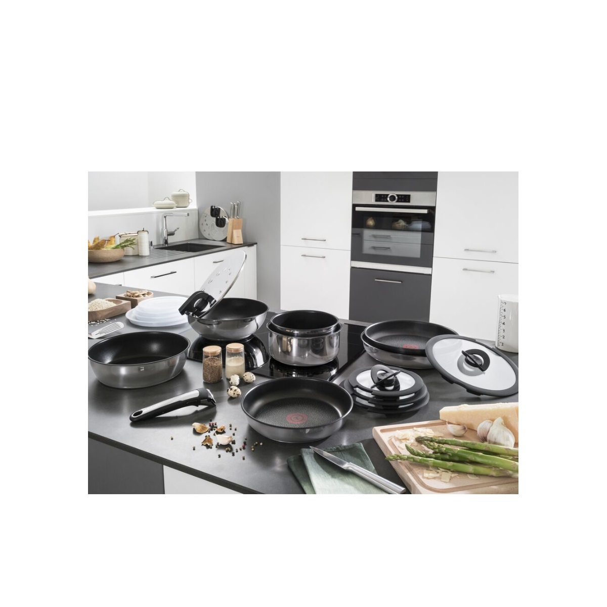 Poêle acier inoxydable 28cm ingenio - L9730602 - tefal au meilleur prix |  E.Leclerc, image size:1200x1200