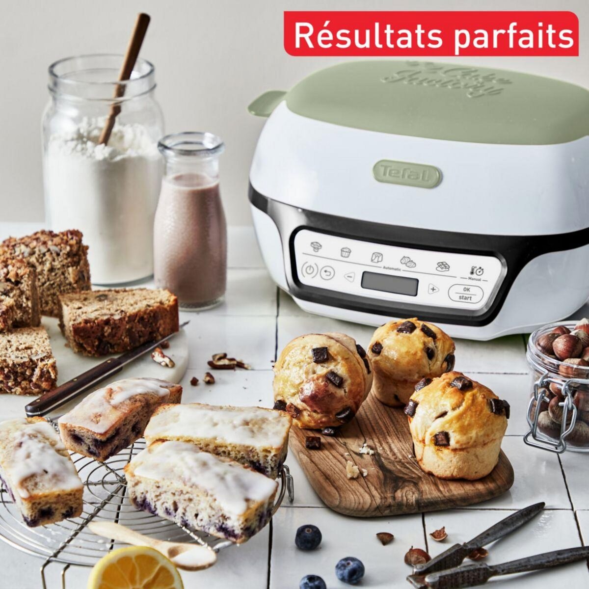 Machine à gateaux 1100w vert - KD804310 - tefal au meilleur