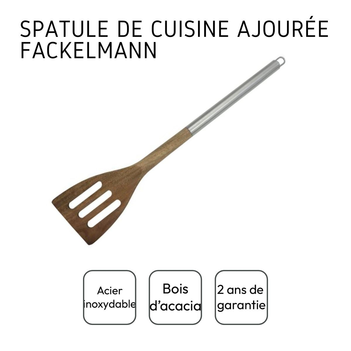 Spatule De Cuisine Fackelmann En Inox Ajourée - Pelle à Servir Robustepour Viandes, Légumes, Poissons