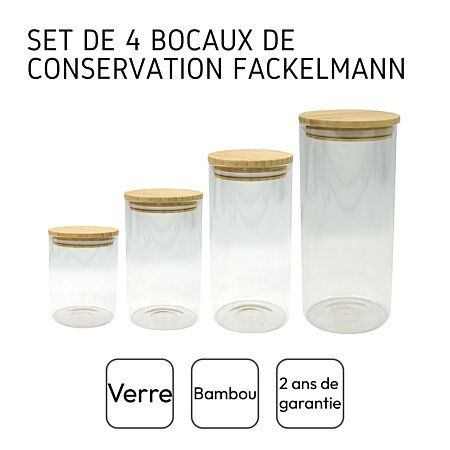 Lot de bols en verre avec couvercles en bambou avec silicone : conservation  et service parfaits - Hagen Grote GmbH