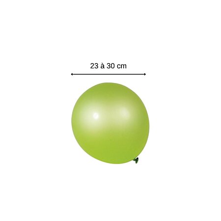 Lot de 10 Ballons de baudruche sérigraphiés 20 ans, Diam. 28 cm