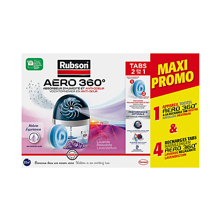 Rubson AERO 360° Absorbeur d'humidité Salle de bain (1 appareil