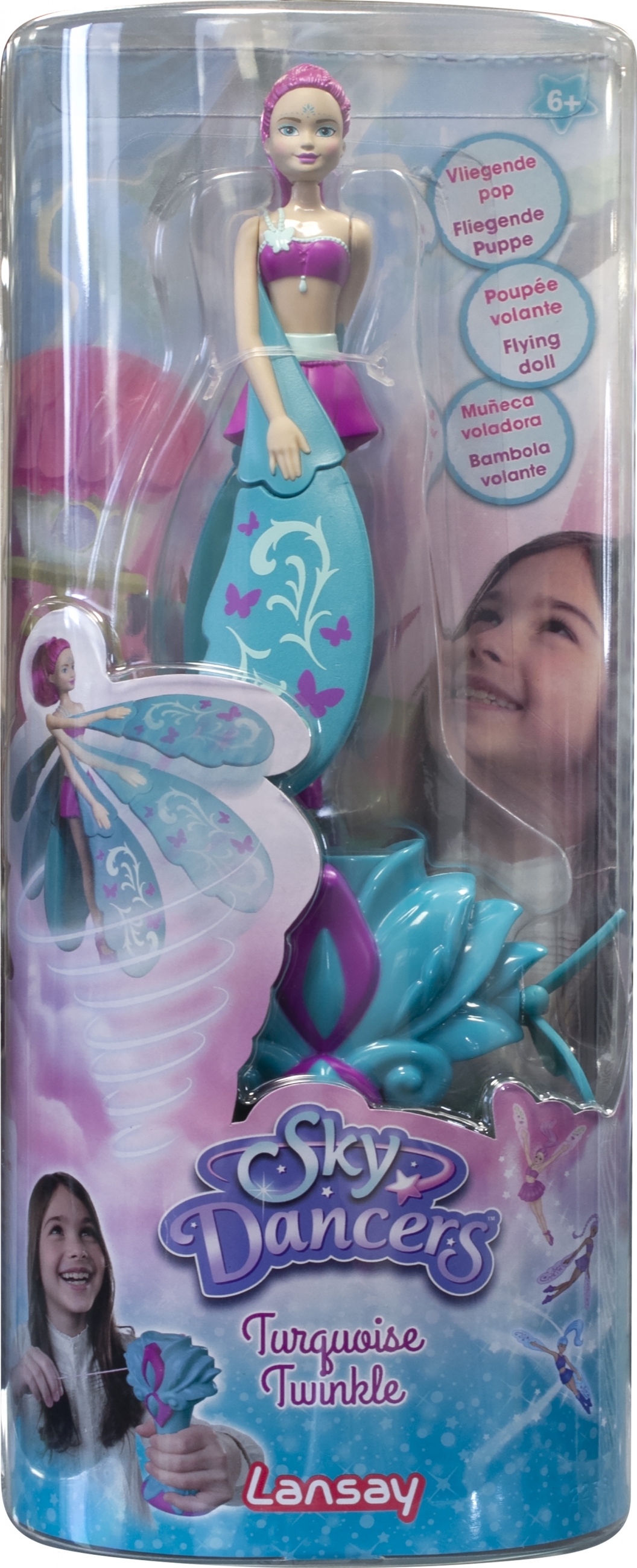 Sky Dancers - Bambola Volante Purplelicious – Lansay, Con Lanciatore, Senza Pile, Da 6 Anni, Colore Viola