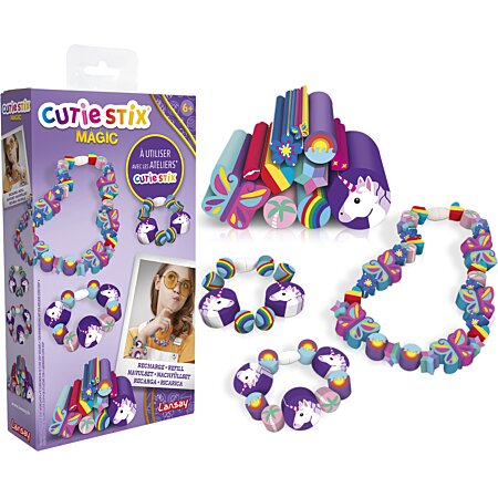Cutie Stix - Recharge Magic - Création de bijoux enfants - Dès 6 ans -  Lansay au meilleur prix