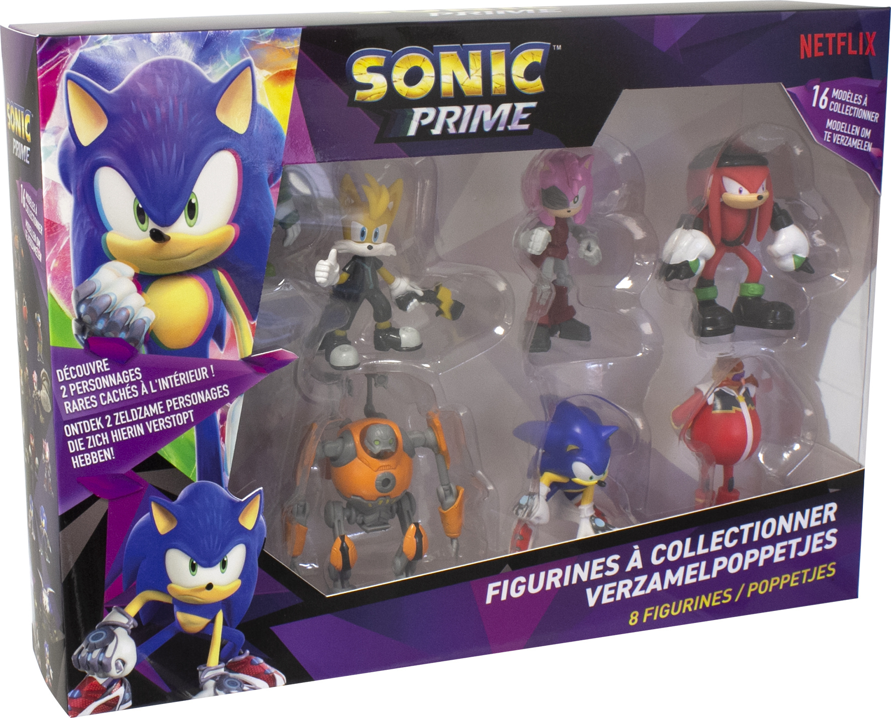 Sonic Prime - 8 Figurines 6,5 cm - Modèle Aléatoire - Personnages