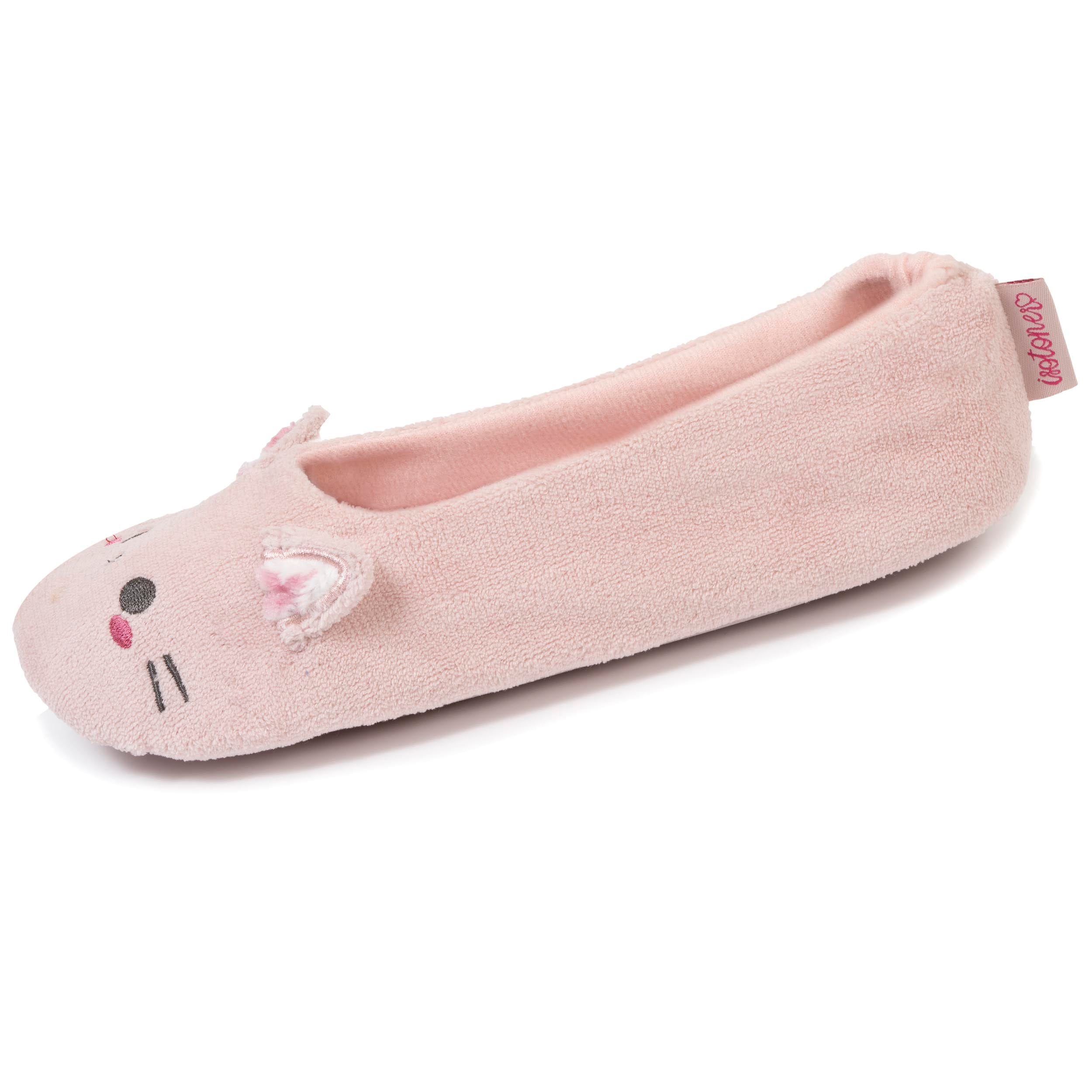 Chaussons Confort Semelle Daim Lot De 2 Chaussons Ballerines Isotoner - Micro-éponge, Semelle Daim, Lavable Machine, Taille S-XL Lot 2 Couleurs