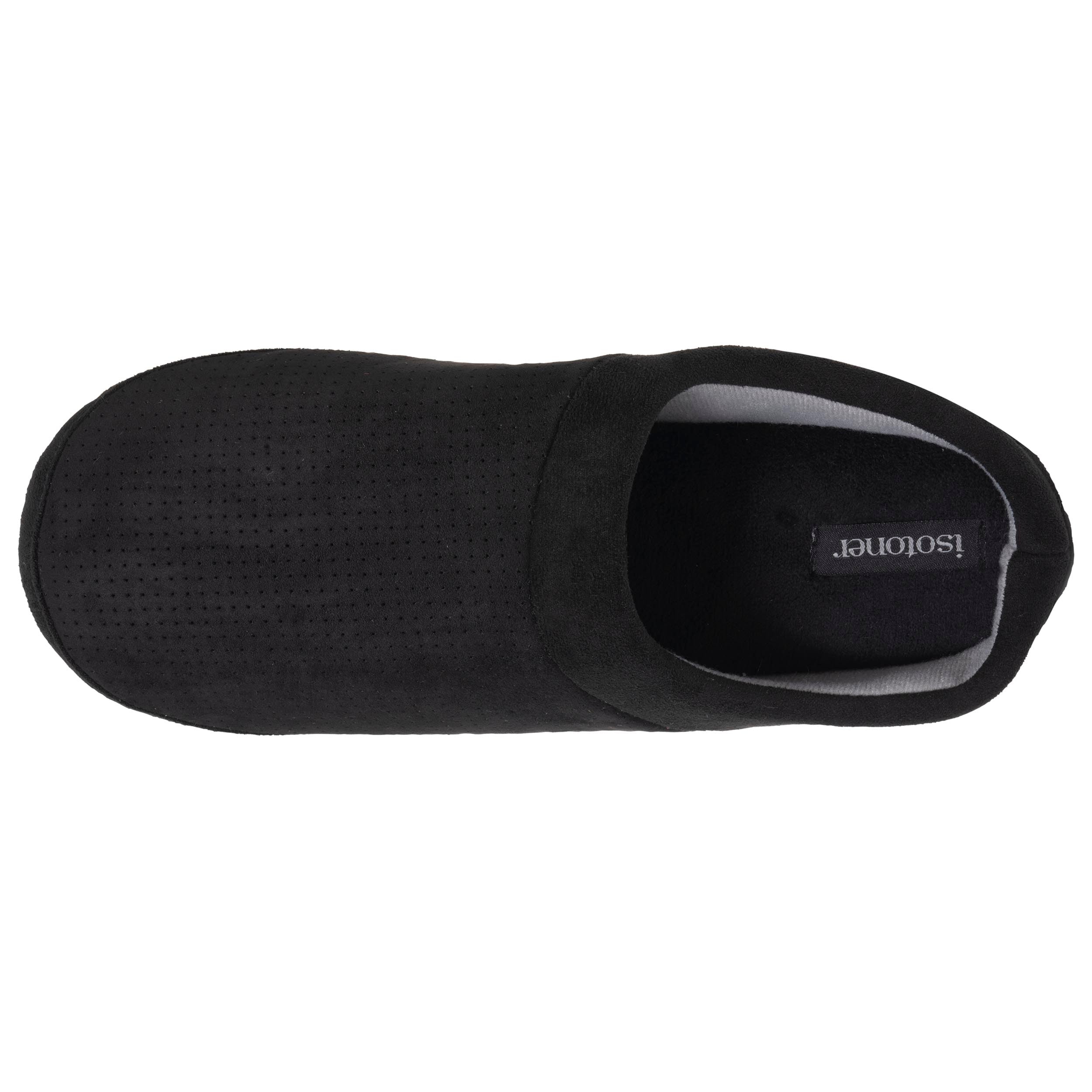Isotoner Chaussons extra-light pantoufles Sandales femme en jersey et semelle à picots antidérapants, 35/36 EU, gris chiné foncé