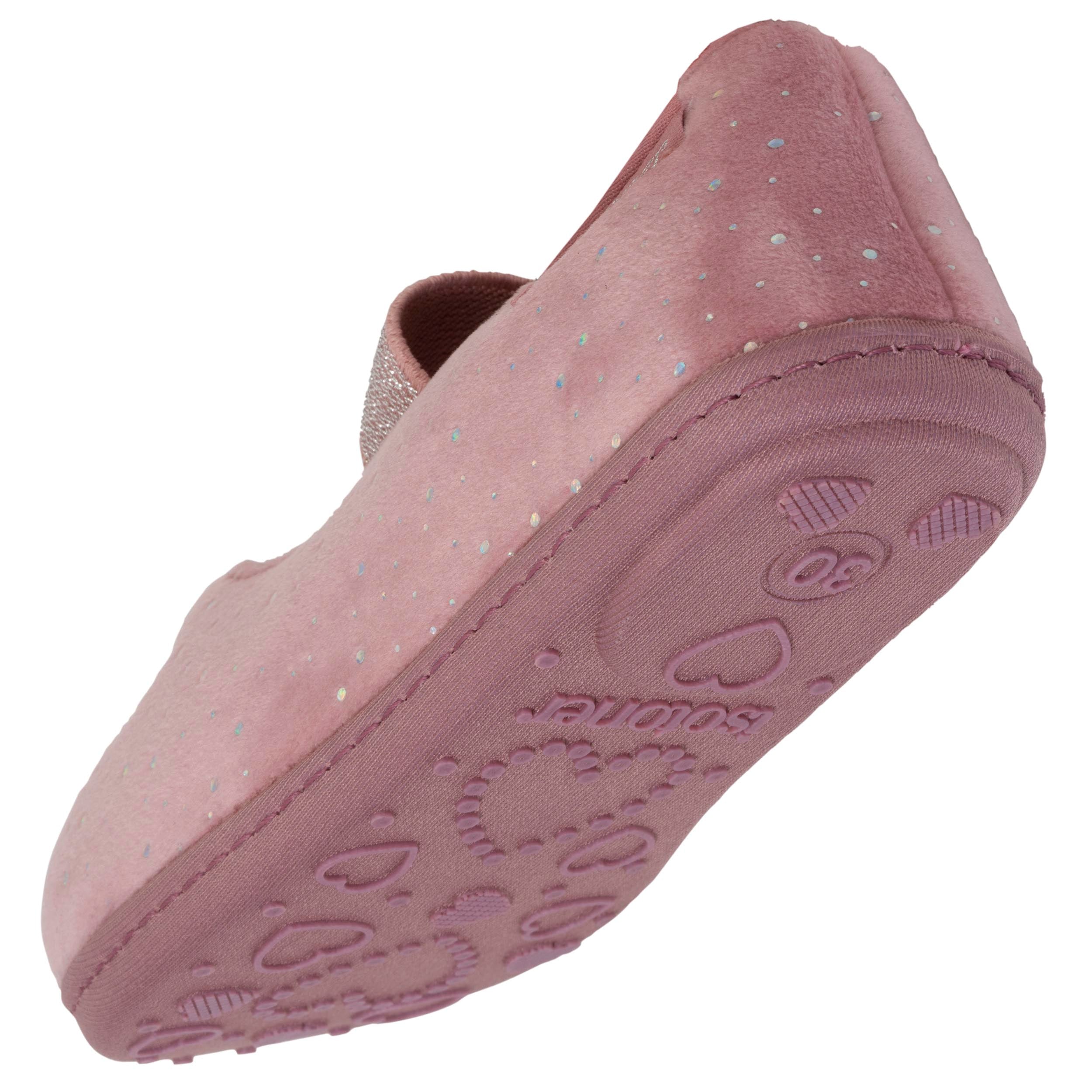 Chaussons Mocassins Pour Fille - Micro-éponge, Semelle Antidérapante, élastiques, Motif Tortue