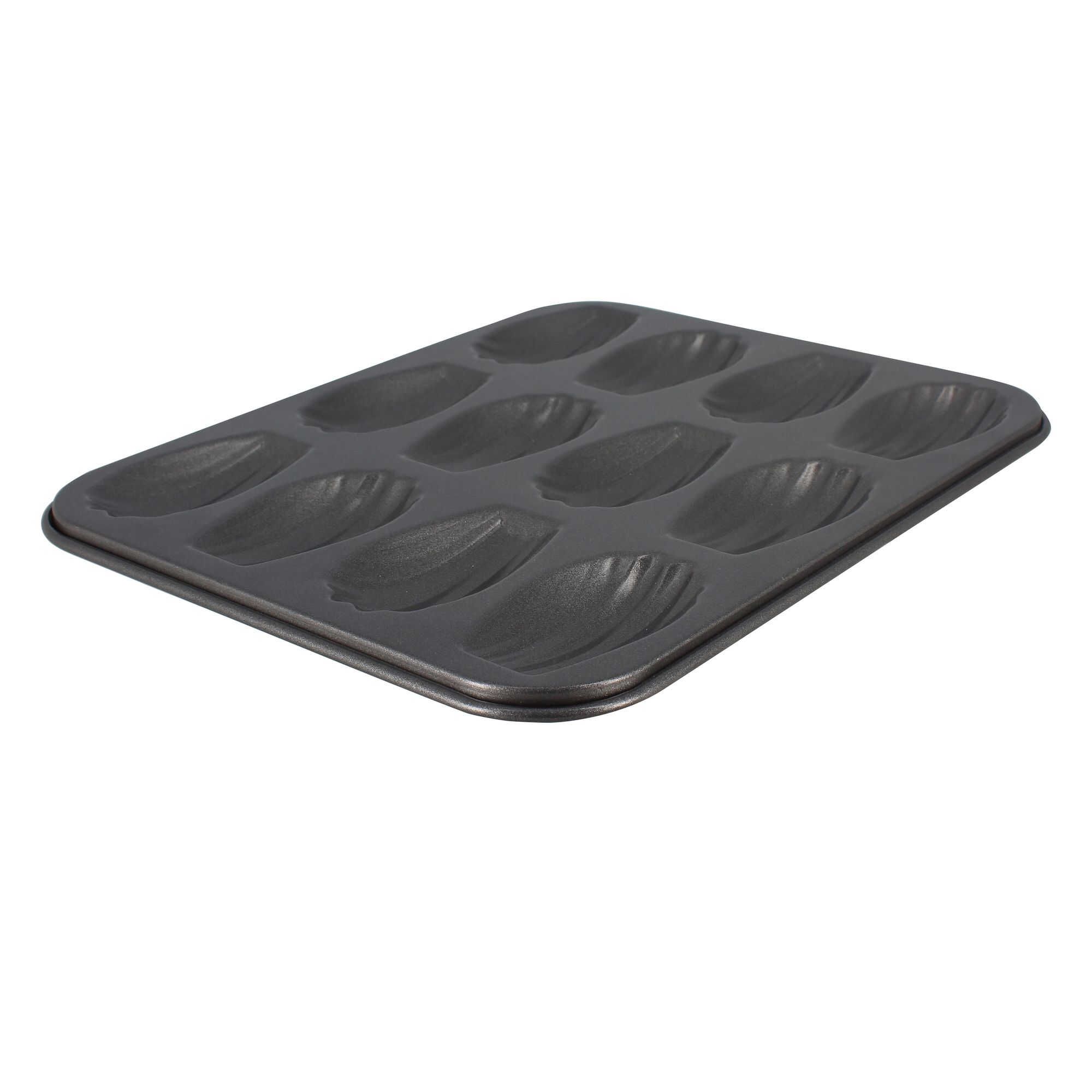 Plaque à Pizza Amandine Menastyl 33,5cm - Acier Carbone Anti-Adhésif Gris Anthracite
