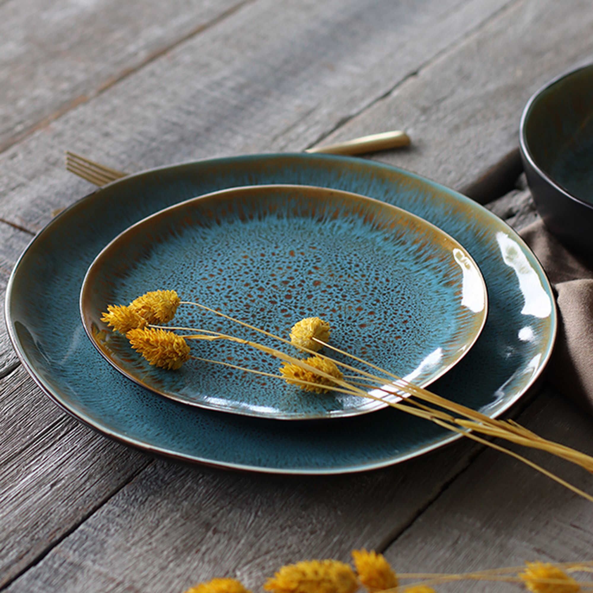 Coffret 6 Assiettes Plates D27cm Hermine | Maisons Du Monde