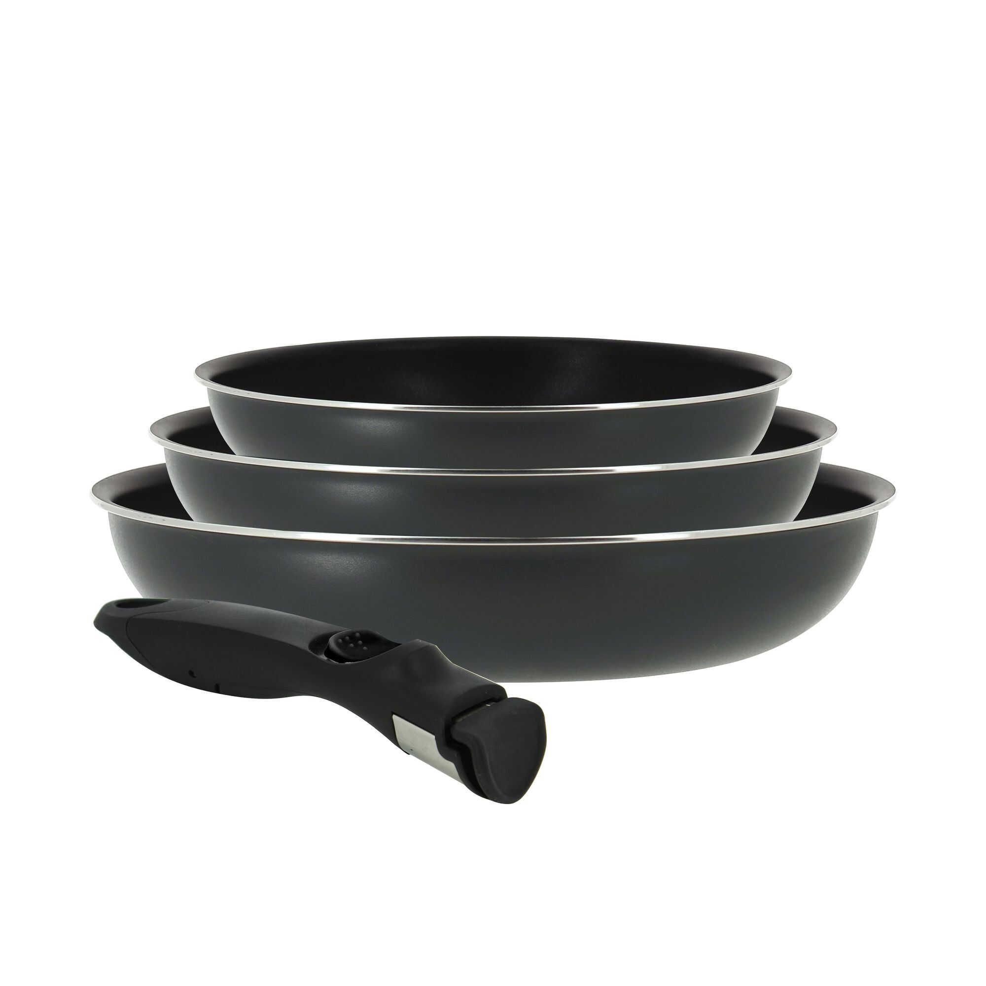 MENASTYL Set Culinaire Multi-Usages Amovible Safran 28cm - Ustensile Tout-en-Un En Aluminium Avec Revêtement Céramique, Compatible Tous Feux, Four Et Lave-Vaisselle