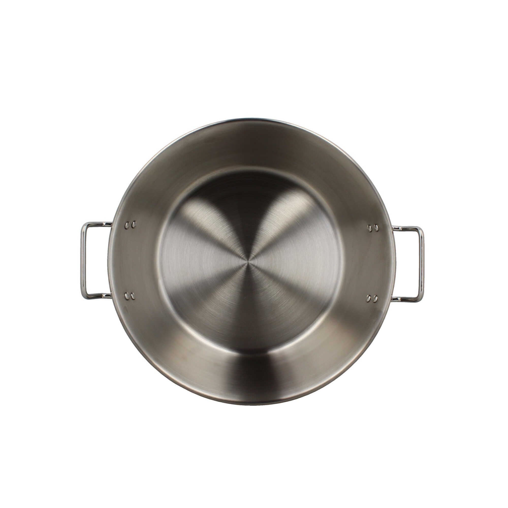 Bassine Conique Inox, Bord Roulé Ouvert - Diamètre 28cm