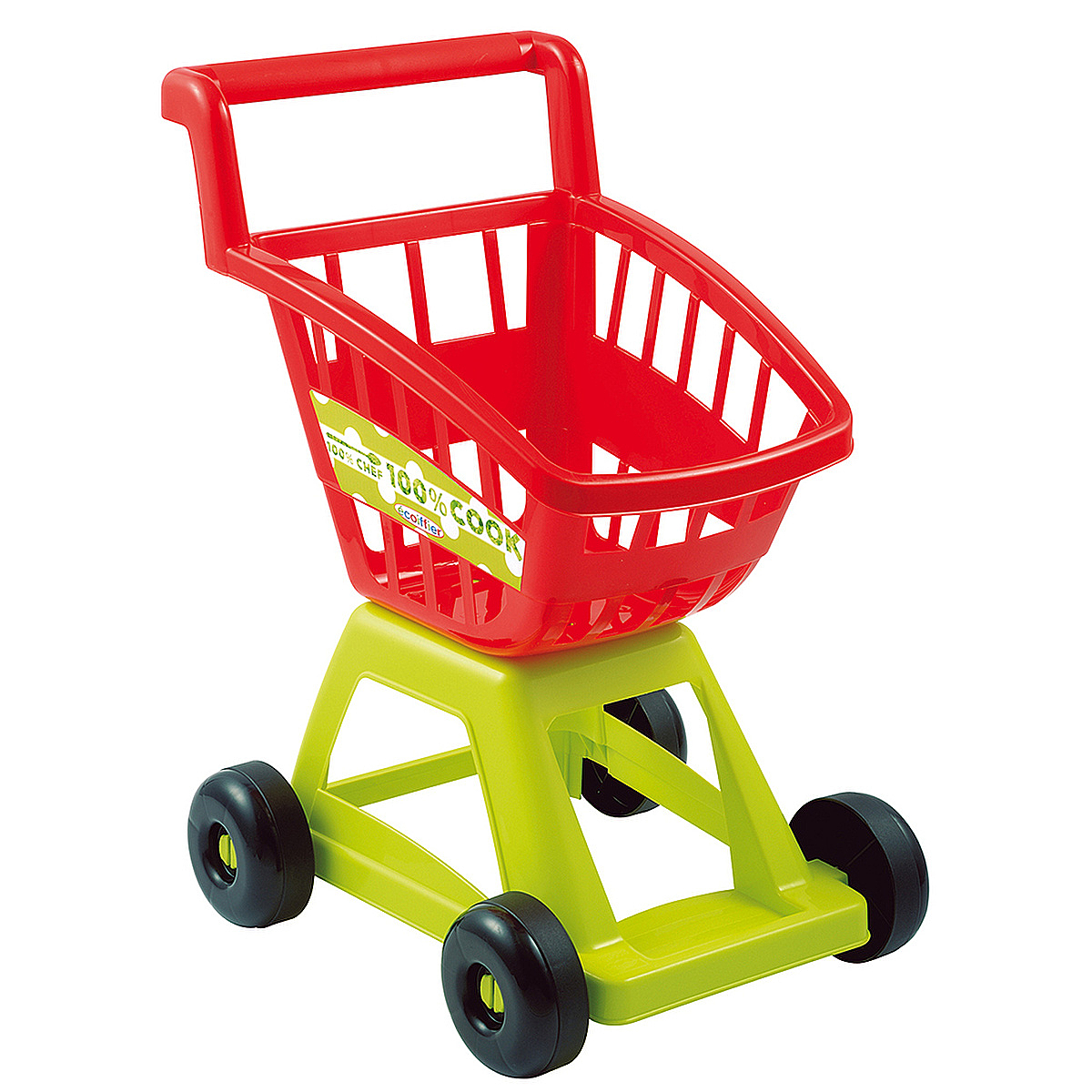 Chariot De Courses Enfant Supermarché Jouet Métal Vert Tk-m00002