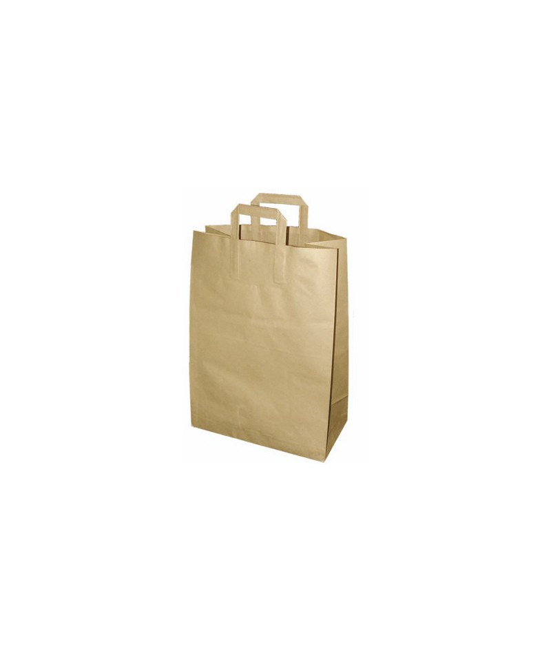 Sac cabas papier kraft brun x 500 unités au meilleur prix