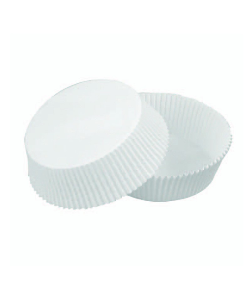 Lot de 1000 caissettes à cupcakes en papier sulfurisé Blanc.le diamètre  supérieur est de 68 mm, 32 mm de haut, résistant à la graisse