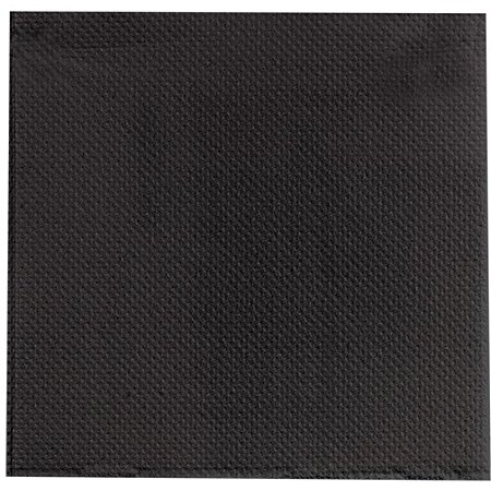 Serviette 2 plis noir personnalisable en 1 couleur - RETIF