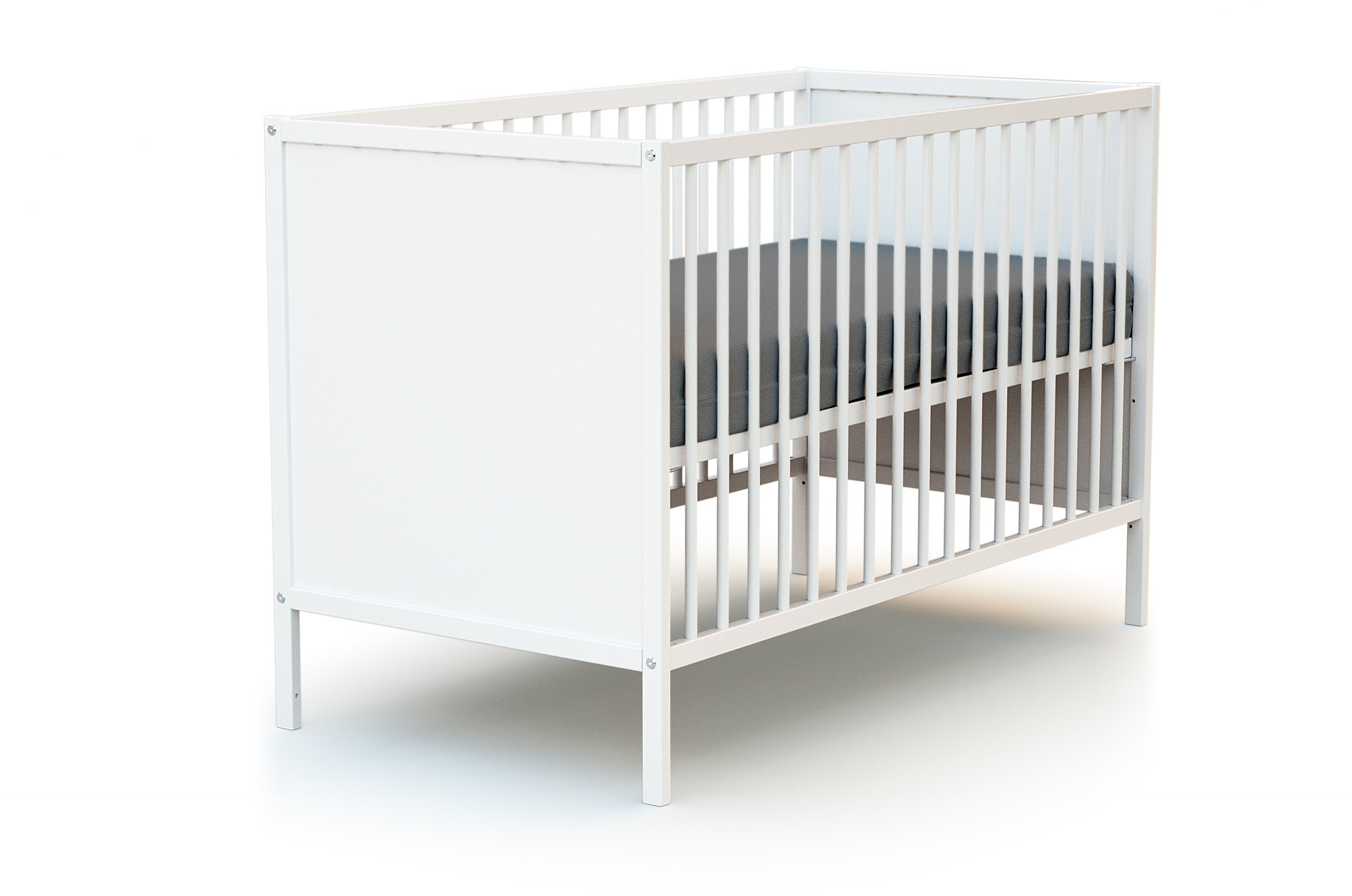 Duo Lit Bébé et Commode Blanc WEBABY