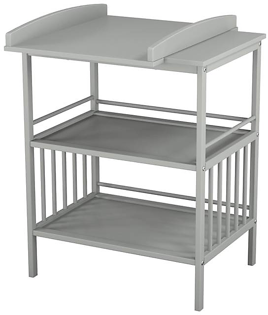 Meuble à Langer 2 étagères Gris