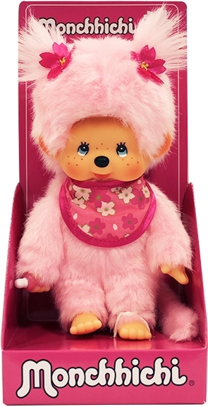Peluche Monchhichi 45 cm : Fille rose - Jeux et jouets Bandaï