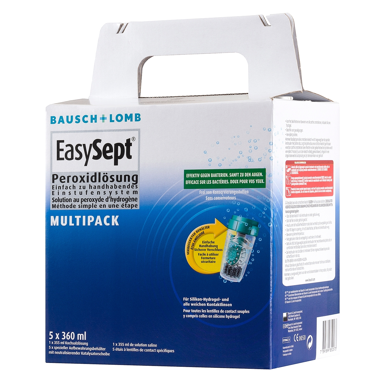 EasySept 360ml : Produit pour lentilles à prix Leclerc – Optique-E.Leclerc