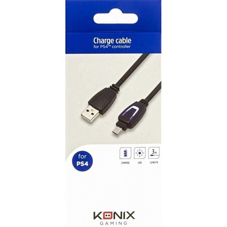 Câble De Recharge Konix Double Cordon De Charge Pour Manette Ps4 à Prix  Carrefour