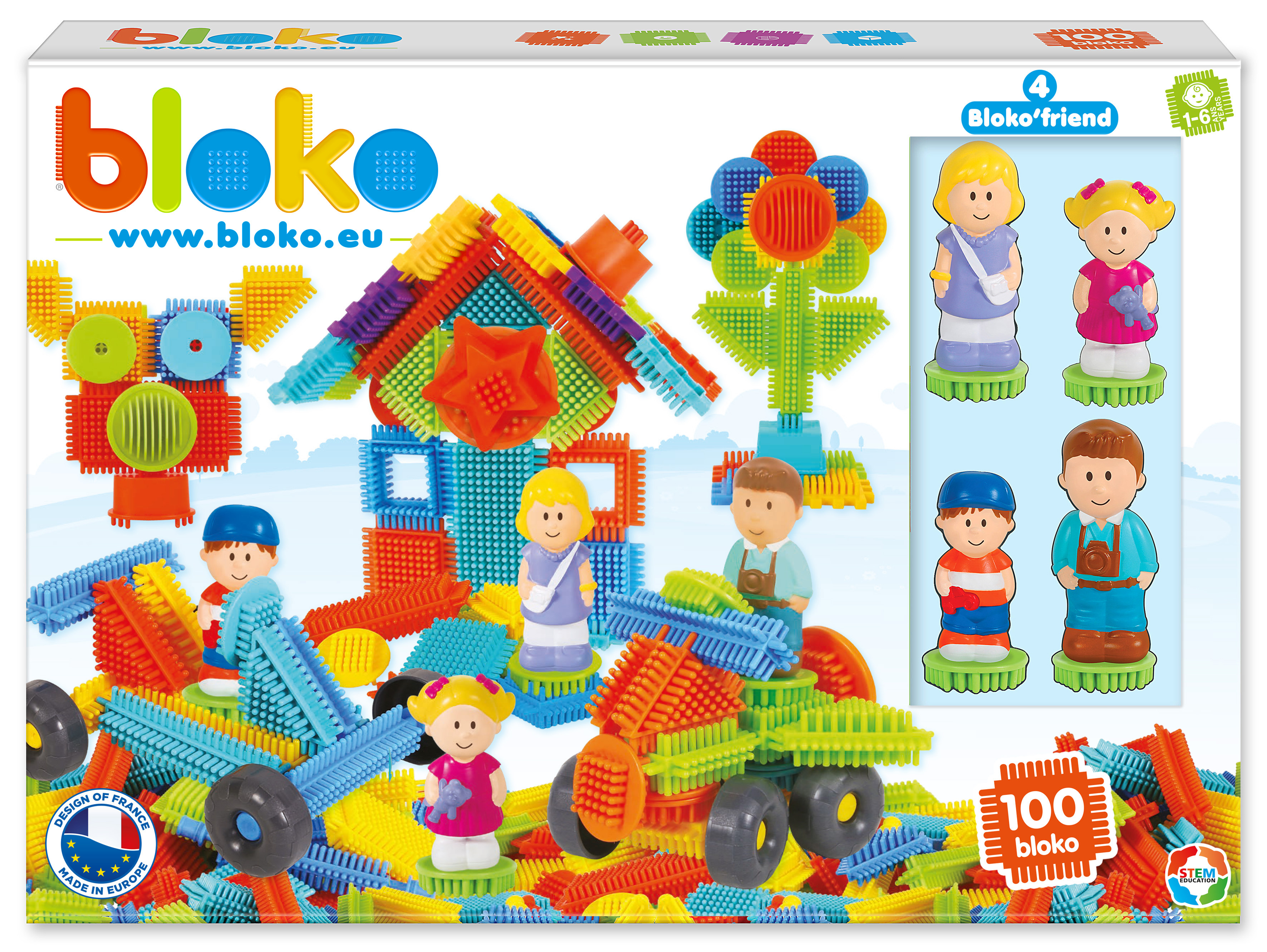 Bloko - 100 bioko avec 4 figurines 3d