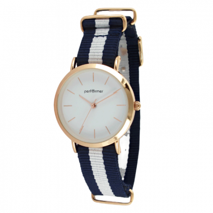 Montre Classique Performer Femme Nato Blanc et Bleu 70912922 au