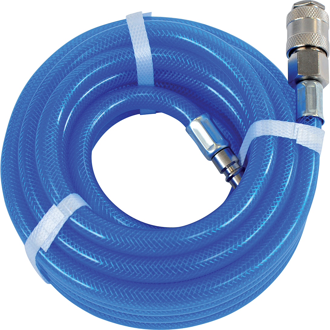 Tuyau D'air Comprimé 3m - 6mm Intérieur, Raccords Rapides En Laiton - PVC Renforcé Tissu, 20 Bar Max - Atelier Et Bricolage