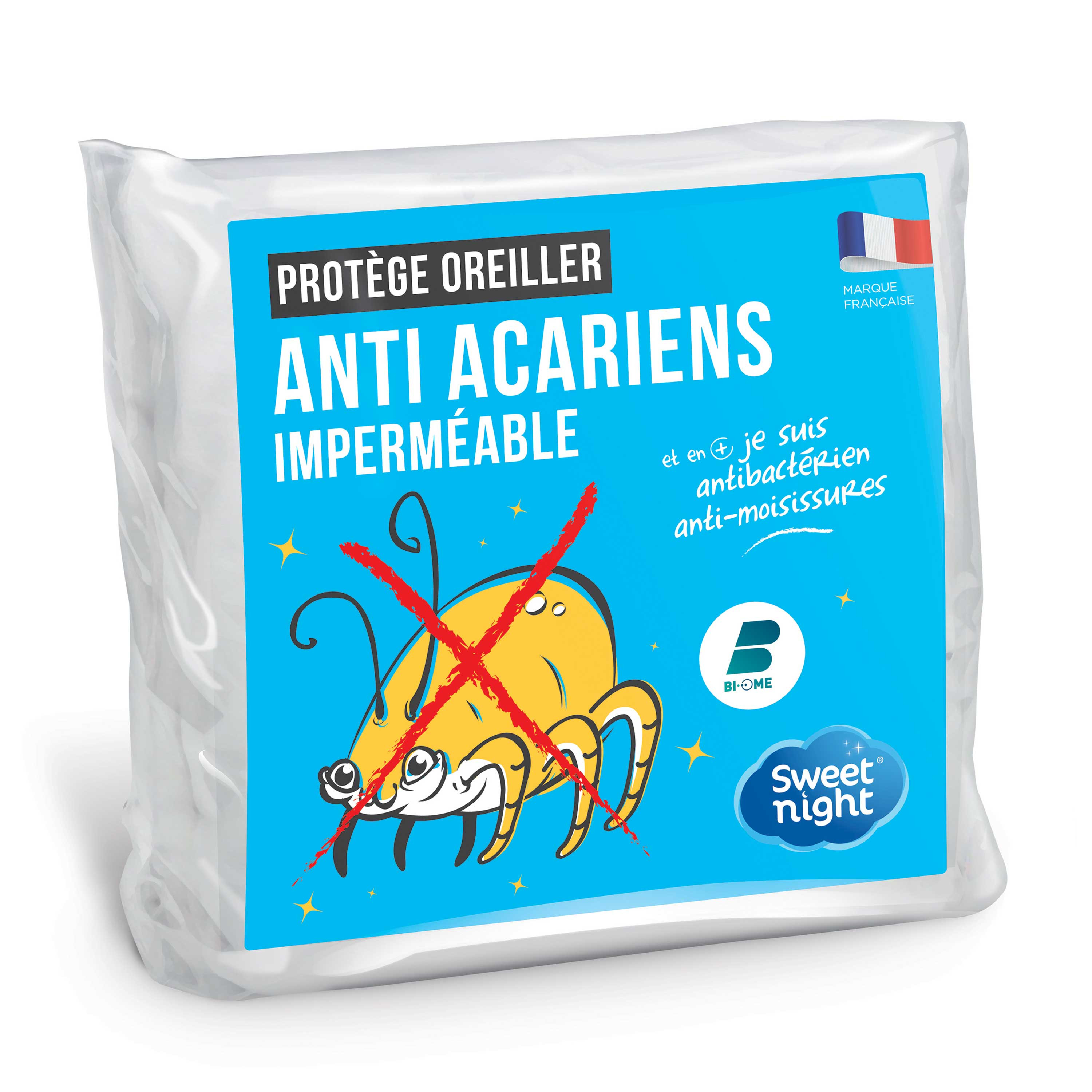 Protege Oreillers Impermeables Respirant Hypoallergénique Anti Acarien  60x60 cm