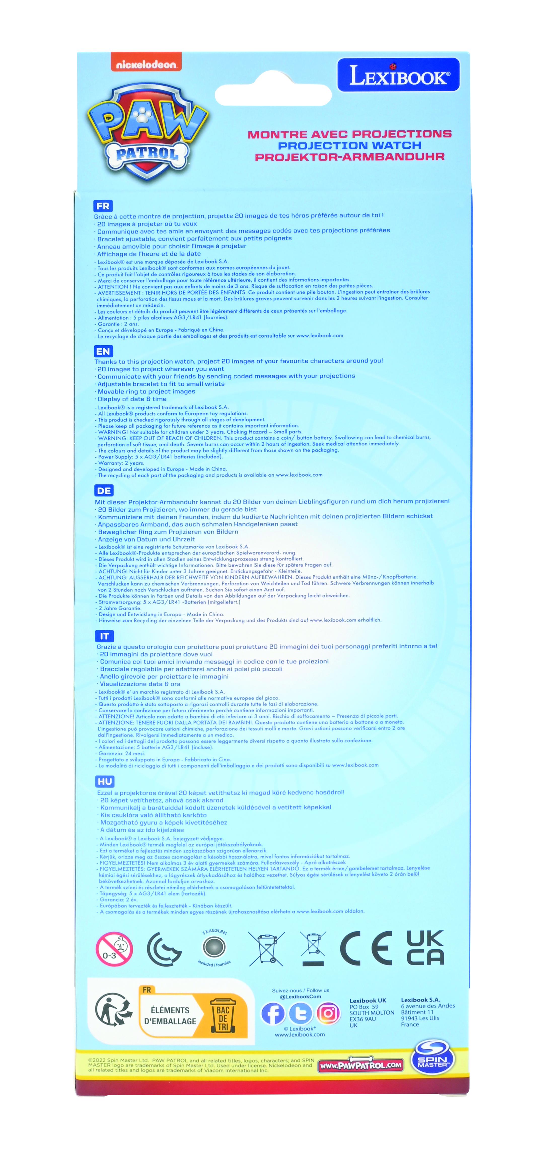 Montre digitale avec projection Pat' Patrouille au meilleur prix
