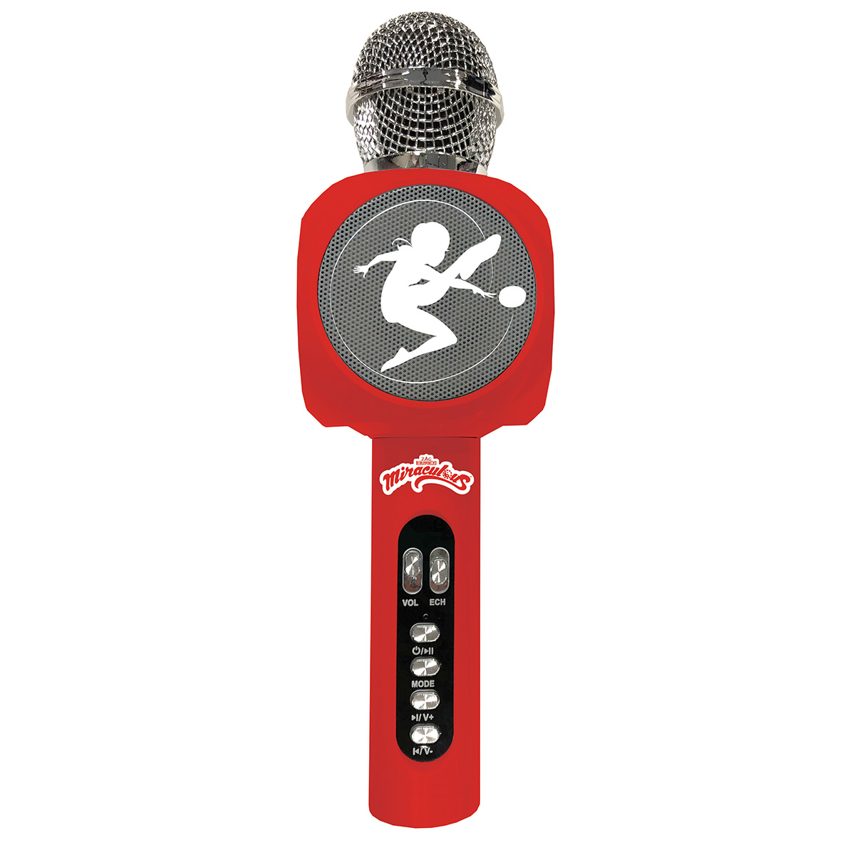 Micro Karaoké sans fil avec enceinte Bluetooth® intégrée Miraculous, avec  effets lumineux et fonction changement de voix au meilleur prix