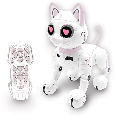 Animal Interactif Électrique Chat Robot Interactif Marcher, Miauler et  Secouer la Queue Chat persan