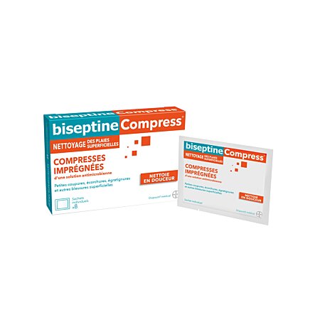 Biseptine Compresse - 8 Sachets Individuels