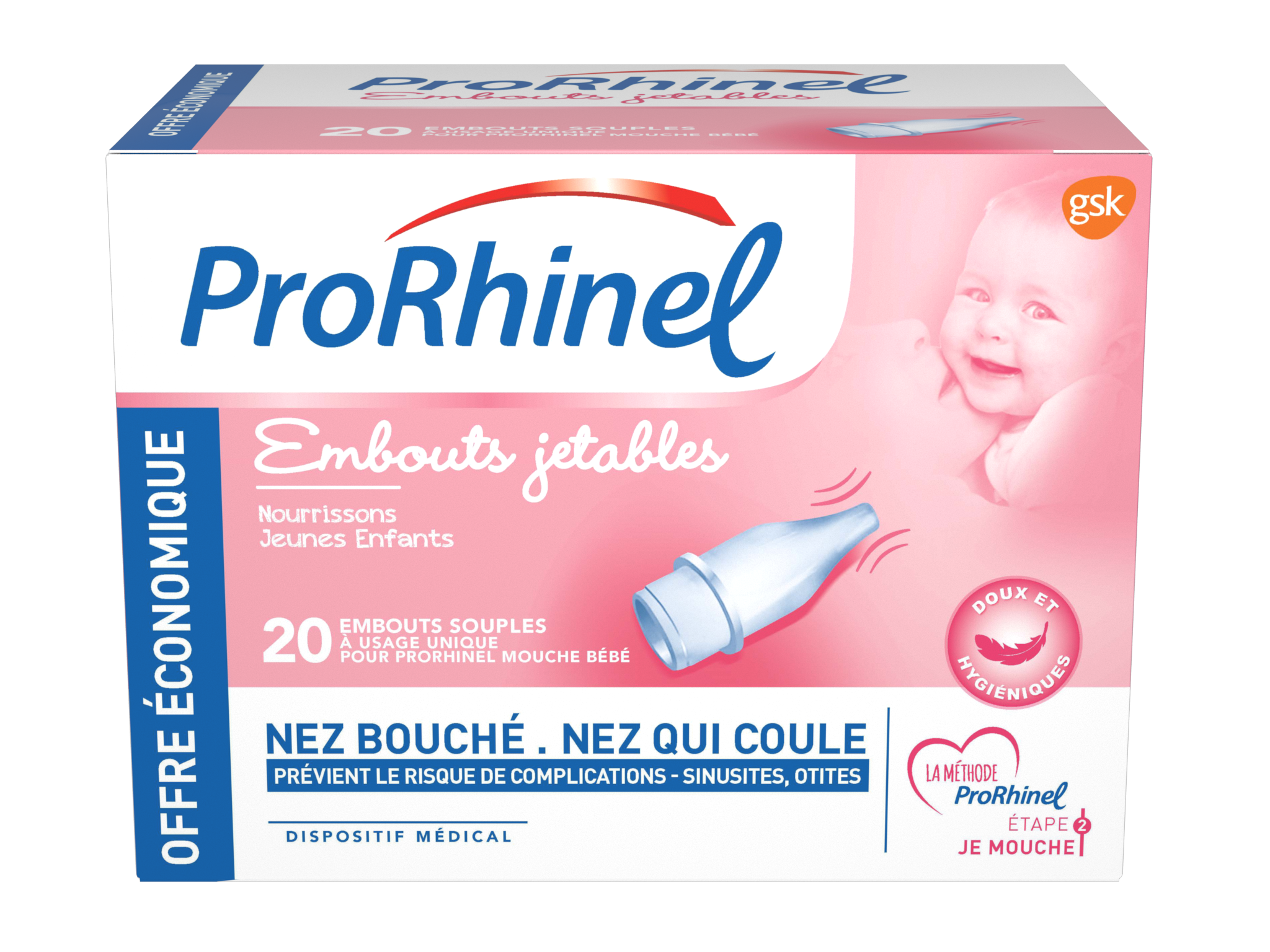 Prorhinel Embouts Jetables Souples, hygiène nez bébé - Archange Pharmacie  en ligne