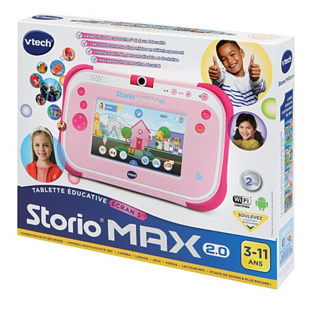 Tablette VTech Storio Max 2.0 5'' Rose pas cher - Jeux électroniques,  multimédia - Achat moins cher