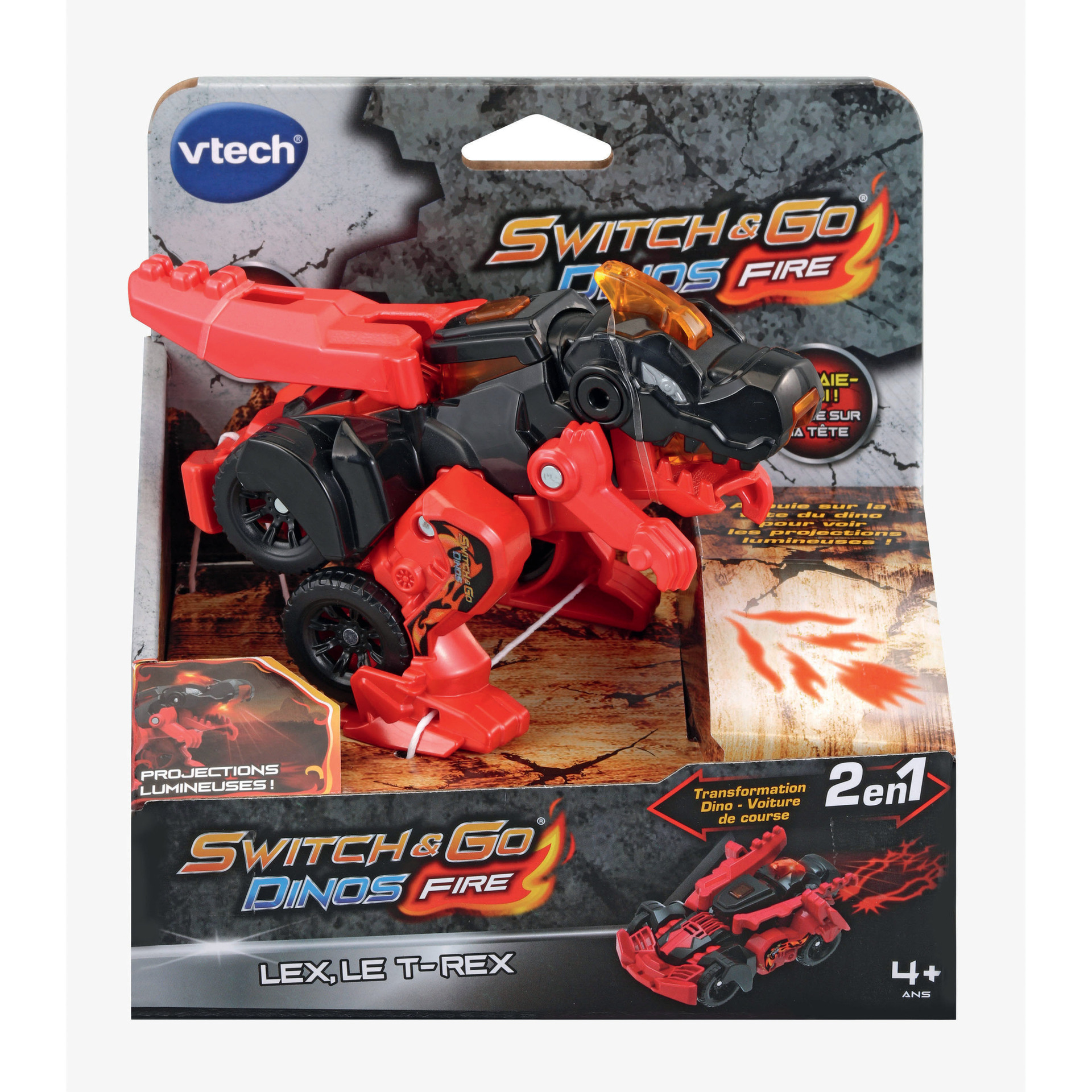 Petits switch et go dinos 1'click, vehicules-garages